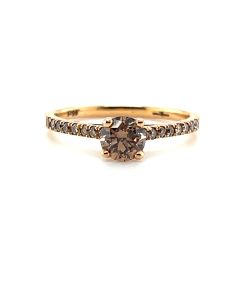 18ct Pink Gold 0.67ct Diamond Solitaire Ring