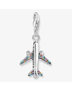 Thomas Sabo Charm pendant with colourful aeroplane 