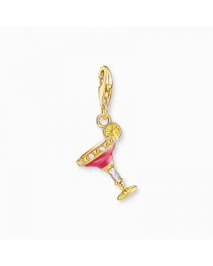 Thomas Sabo Charm pendant red cocktail glass gold plated