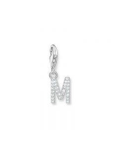 Thomas Sabo Silver Letter M with white stones