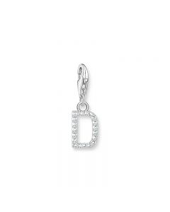 Thomas Sabo Silver Letter D with white stones
