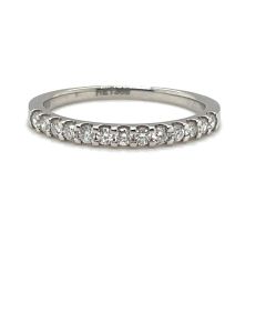 Platinum 0.25ct Diamond Thirteen-Stones Wedding Ring 