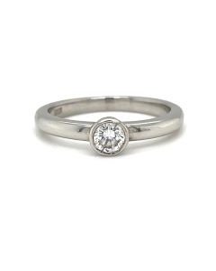 Pre-Owned Platinum 0.32ct Diamond Solitaire Ring 