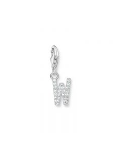 Thomas Sabo Silver Letter W with white stones