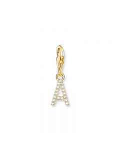 Thomas Sabo Gold Plated Letter A with white stones