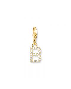Thomas Sabo Gold Plated Letter B with white stones