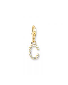 Thomas Sabo Gold Plated Letter C with white stones