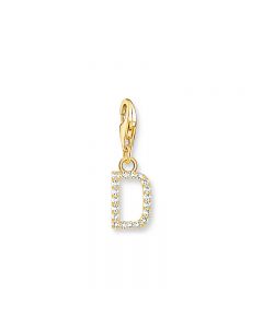 Thomas Sabo Gold Plated Letter D with white stones