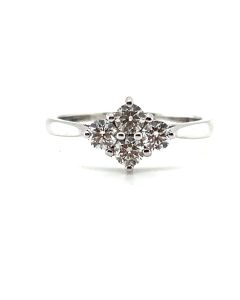 18ct White Gold 0.50ct Diamond Cluster Ring
