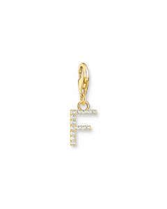 Thomas Sabo Gold Plated Letter F with white stones