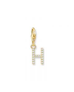 Thomas Sabo Gold Plated Letter H with white stones