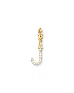 Thomas Sabo Gold Plated Letter J with white stones