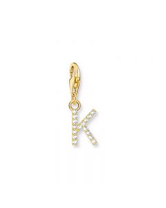 Thomas Sabo Gold Plated Letter K with white stones