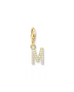 Thomas Sabo Gold Plated Letter M with white stones