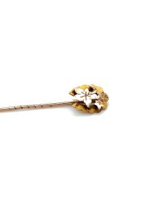 9ct Yellow Gold Leaf Pin Brooch