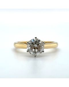 Pre-Owned 18ct Gold 6 Claw 1.60ct Diamond Solitaire Ring