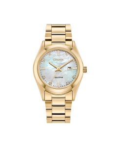 Citizen Ladies Gold Plated Diamond Eco-Drive watch
