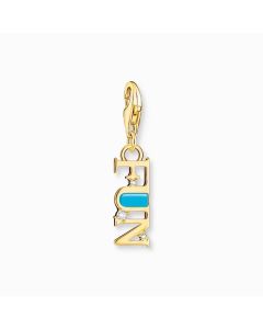 Thomas Sabo Fun charm with white stones gold plated