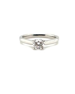 Platinum 0.50ct Solitaire Diamond Ring