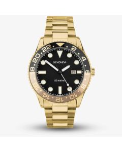 Sekonda Dive Ocean Gold Plated Black Watch