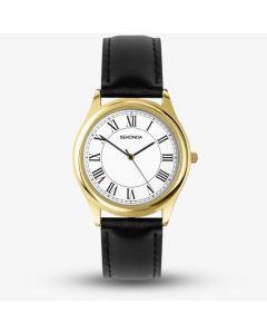Sekonda Mens Evans Black Leather Strap Watch