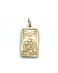 9ct Yellow Gold St. Christopher Pendant