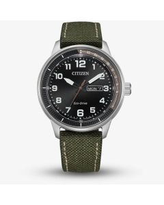 Citizen Mens Weekender Green strap Eco-Drive Watch