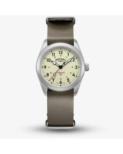 Rotary 1895 Commando Field Khaki Leather Watch