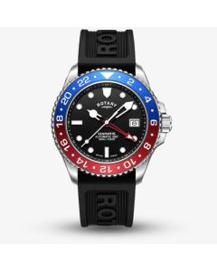 Rotary Seamatic Automatic GMT Blue & Red Watch