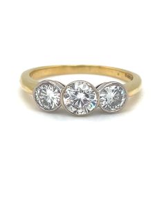 Pre-Owned 18ct Yellow Gold Appx 1.40ct Diamond 3 Stone Ring