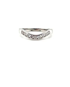 18ct White Gold 0.30ct Diamond Nine Stone Half-Eternity Ring 