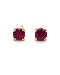 18ct Yellow Gold 0.55ct Ruby Stud Earrings