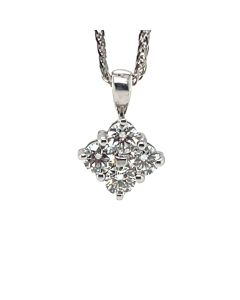 18ct White Gold Four-Stone 0.60ct Diamond Pendant
