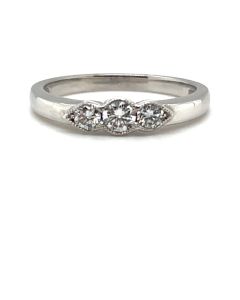 18ct White Gold 0.30ct Diamond Three-Stone Ring