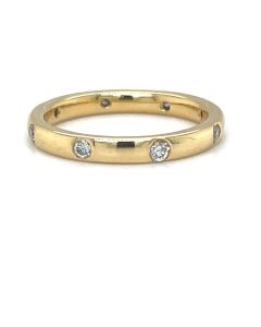 Pre-Owned 18ct Yellow Gold 0.24ct Diamond Set Wedding Band