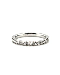 Platinum 0.25ct Diamond Half Eternity Ring