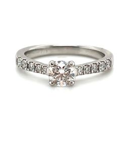 Platinum 0.76ct Diamond Solitaire Ring