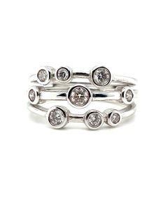 18ct White Gold Diamond 0.49ct Bubble ring