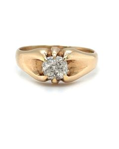 Pre-Owned 18ct Yellow Gold Gypsy Diamond Solitaire Ring
