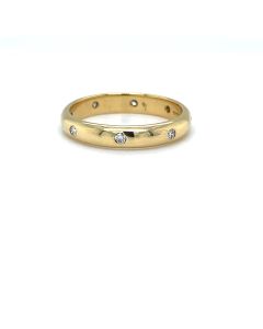 Pre-Owned 18ct Yellow Gold Diamond Set Wedding Band