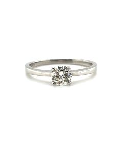 Pre-Owned Platinum 0.52ct Solitaire Diamond Ring