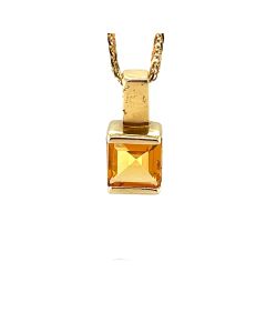 Pre-Owned 9ct Yellow Gold Citrine Pendant