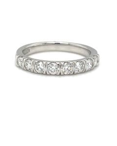Platinum 0.71ct Diamond half eternity ring