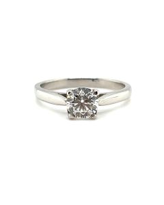 Pre-owned Platinum 0.76ct ‘G Si2’ Diamond Solitaire Ring