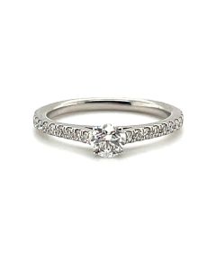Platinum 0.44ct Solitaire Diamond Ring