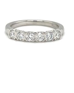 Platinum 0.50ct Diamond half eternity ring