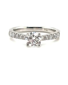 Platinum 0.96ct Diamond Solitaire Ring