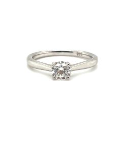 Platinum 0.50ct Solitaire Diamond Ring