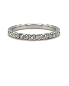 Platinum 0.20ct Diamond Fourteen-Stones Half Eternity Ring 