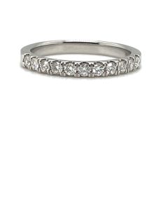 Platinum 0.30ct Diamond Eleven Stones Half Eternity Ring 